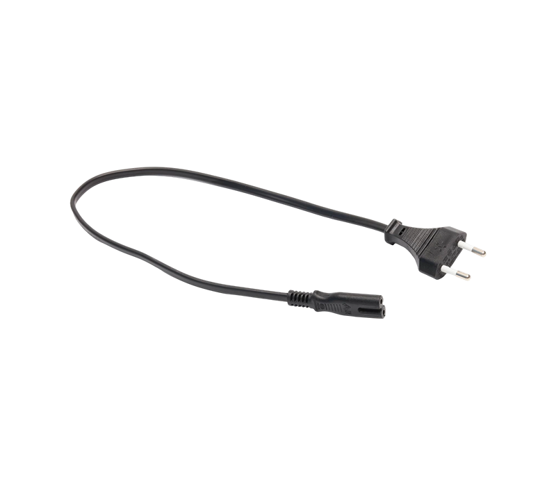 JT007/FY001+ST2/FY-ST2 2,5A 250V europæisk standard to-benet stik med IEC C7-stik