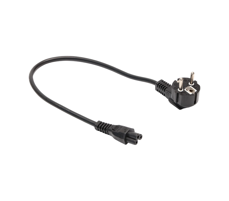 JT008/FY003+JT-ST2B/ST2B 16A 250V europæisk standard trebenet 90-graders albuestik med IEC C5-stik