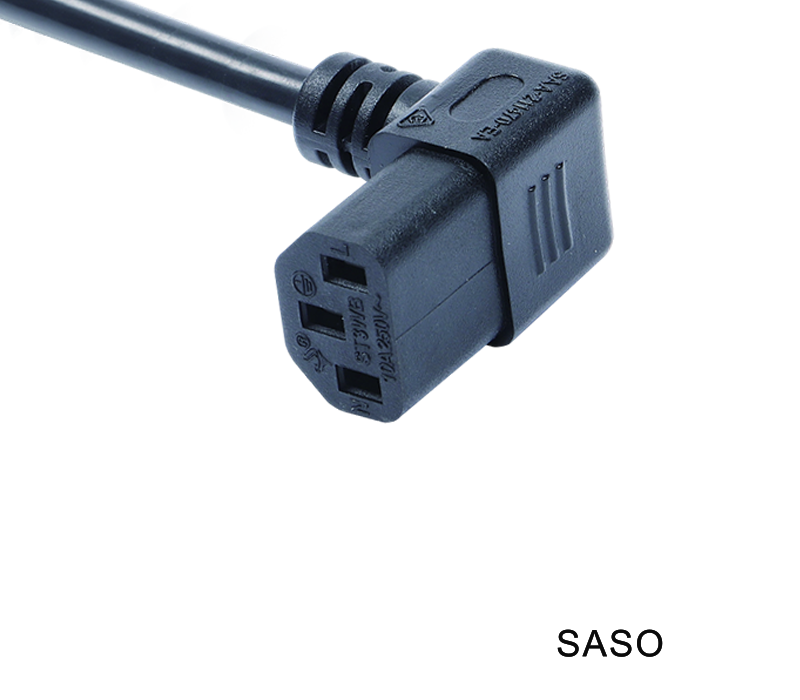 ST3WB IEC-stik 90-graders vinklet hunstik C13 i overensstemmelse med australske standarder
