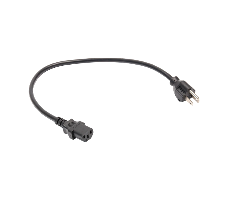 JT-3K+JT-ST3 15A 125V trebenet amerikansk standardstik med kabelklemme og IEC-stik C13