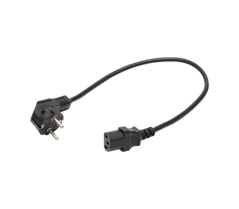K3-15+JT-ST3 16A 250V trebenet koreansk 90-graders albuestik med IEC C13-stik