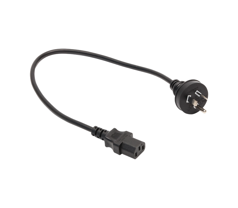A3-10B+JT-ST3 10A 250V australsk trebenet rundt stik med IEC C13-stik