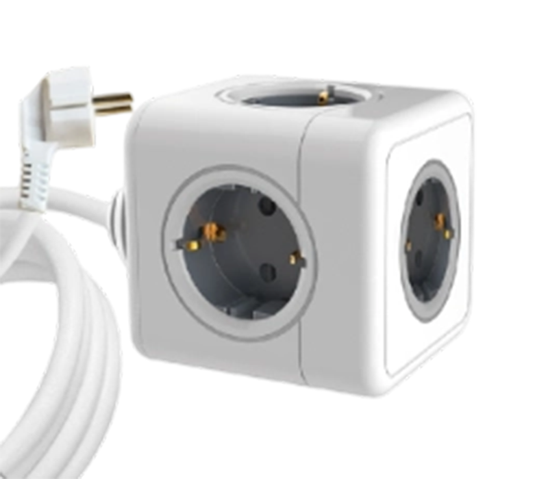 E03 Kablet Cube Power Strip med 5 europæisk stiludtag