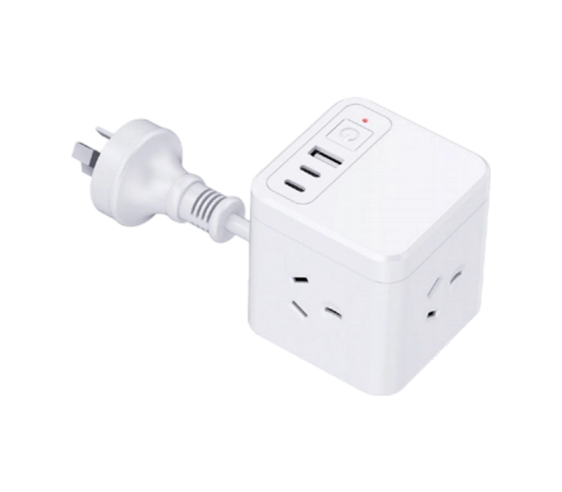 AU10 Kablet Cube Power Strip med 3 udtag i australsk stil